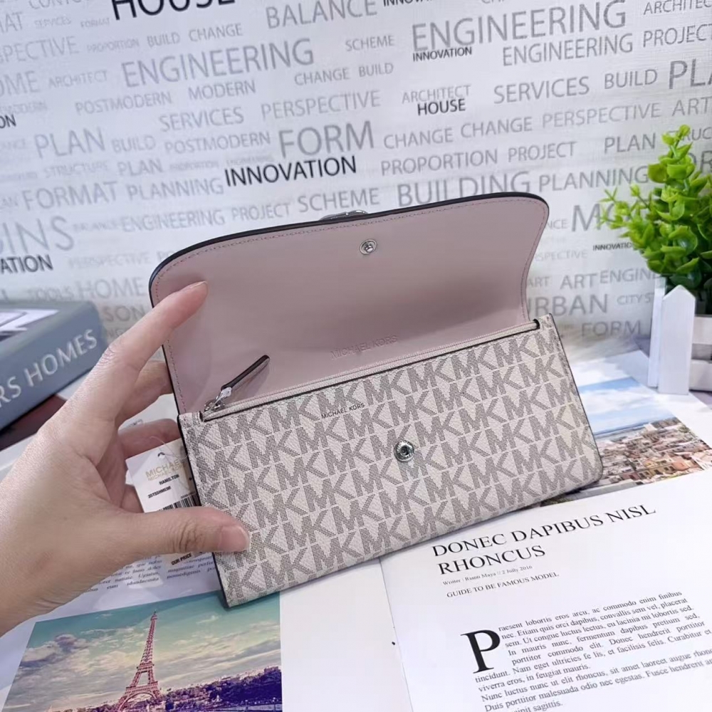 MK 鎖頭翻蓋長夾｜Michael Kors 精品長夾｜大容量女用皮夾