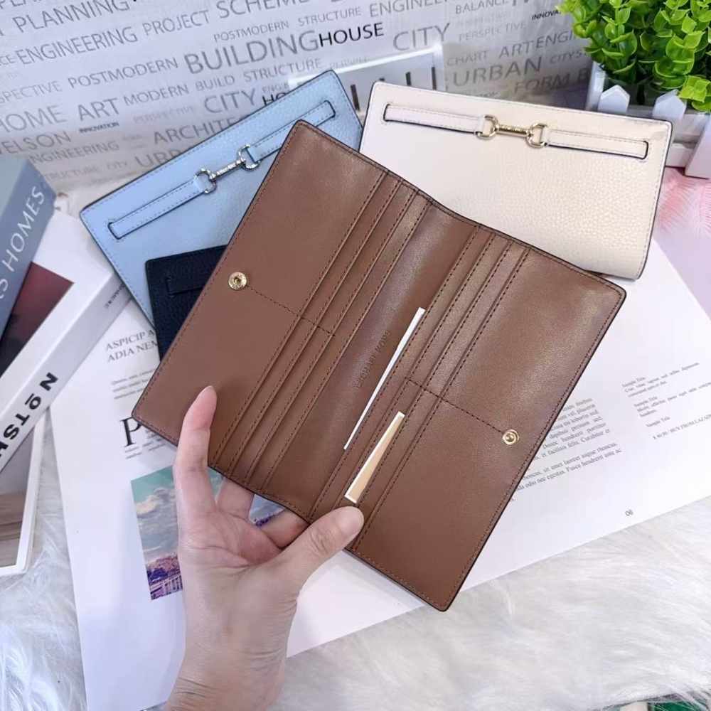 MK 豬鼻子對開長夾｜Michael Kors 長夾｜大容量精品皮夾