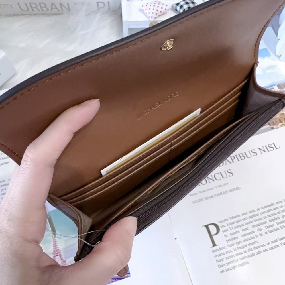 MK 鎖頭翻蓋長夾｜Michael Kors 精品長夾｜大容量女用皮夾